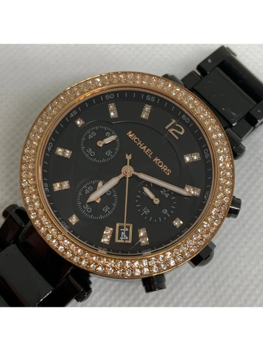 Michael Kors Parker MK5885 women’s watch date 39mm  stainless steel 6” running